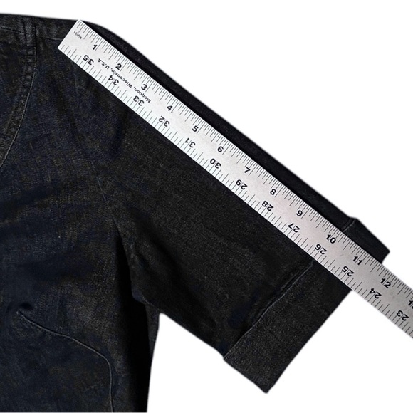 BODEN Freya Blue Denim Sheath Dress Stretch Short Sleeve Knee Length sz 6 - Picture 8 of 12